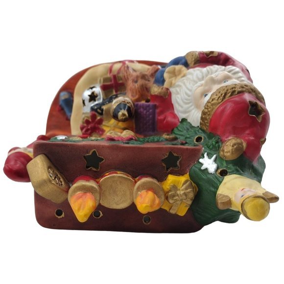 Christmas Fireside Santa and Children Vintage‎ Light up - Picture 5 of 6